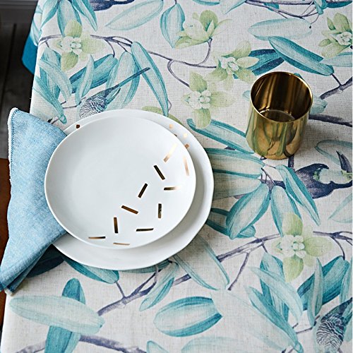 Nappe rectangulaire coton lin pour protéger et embellir vos tables usées - 4