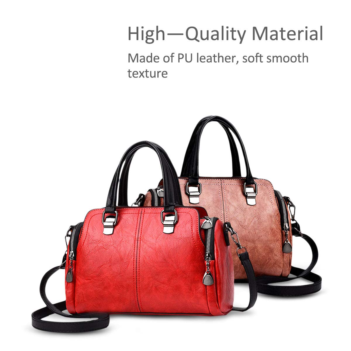 NICOLE&DORIS - Borse da donna alla moda, con manico superiore, stile retrò, borsa a tracolla, borsa da donna