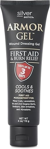 American Biotech Labs - Silver Biotics - Gel de apósito para heridas de gel Armor - Gel plateado para alivio de primeros auxilios y quemaduras 4