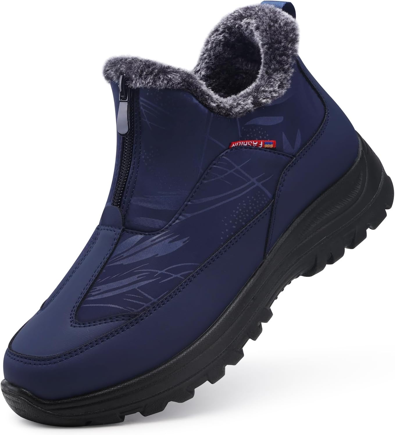 TEMOFON Winter Snow Boots for Women: Waterproof Warm Fur Lined Walking Outdoor Ankle Booties Slip on Snow Shoes Size 5-12