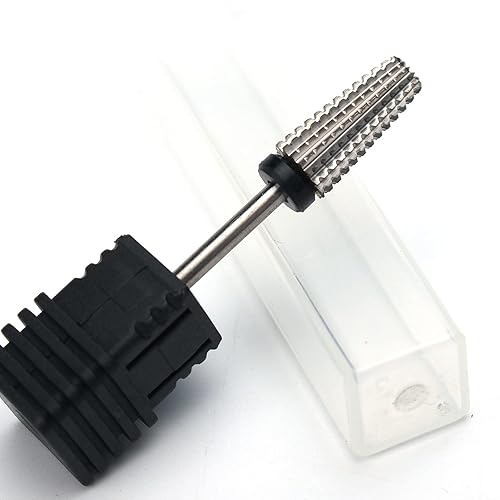 Vista 28 de Brocas de uñas 5 en 1 de carburo giratorio de 3/32 pulgadas, cortador de uñas para zurdos y diestros, acrílico o gel duro (F)
