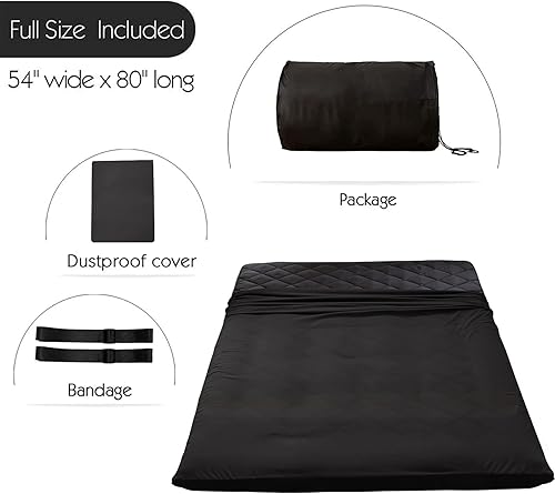 Miniatura 3 de MAXYOYO Colchón de futón japonés de tamaño matrimonial, cama de piso para adultos, colchón plegable enrollable, cama futón japonés con patrón de