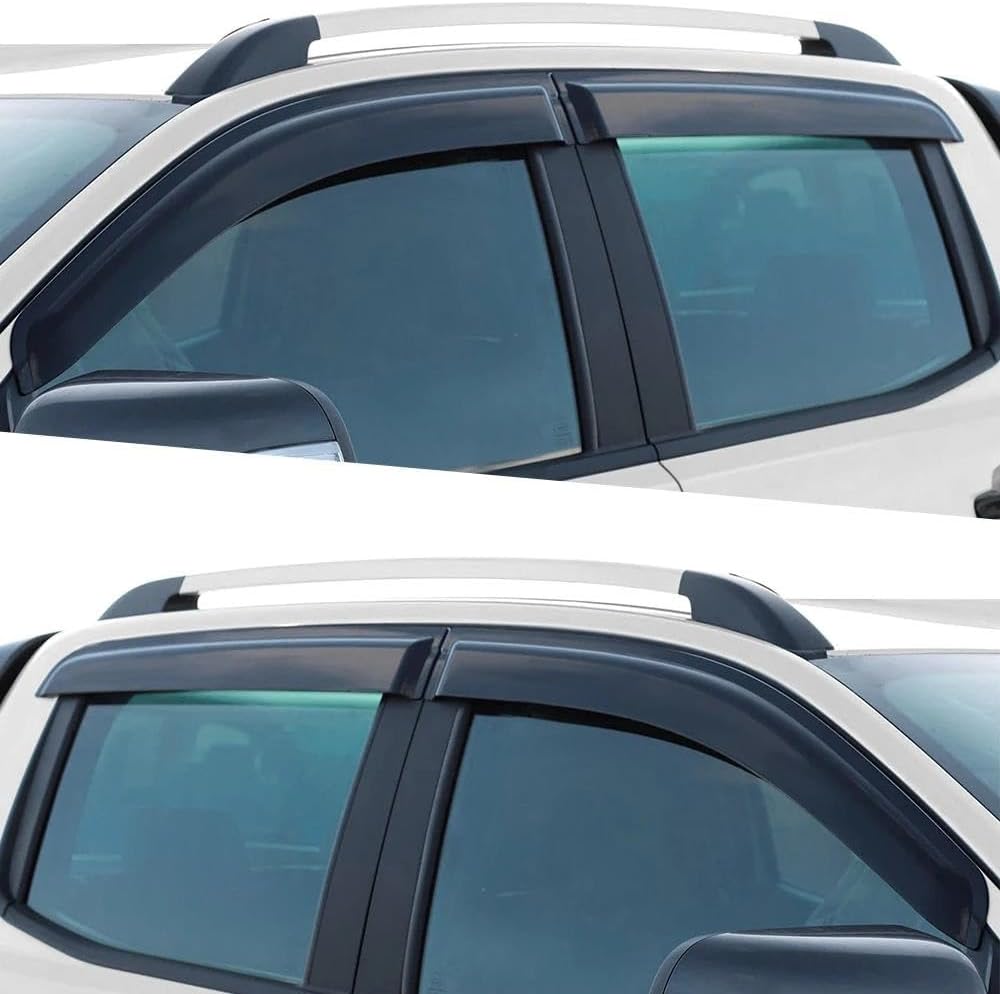 ウインドディフレクター 車のウィンドウバイザーウェザーシールド風偏向器日雨ガードフォードレンジャー用ラプター 2015-2022 ダ