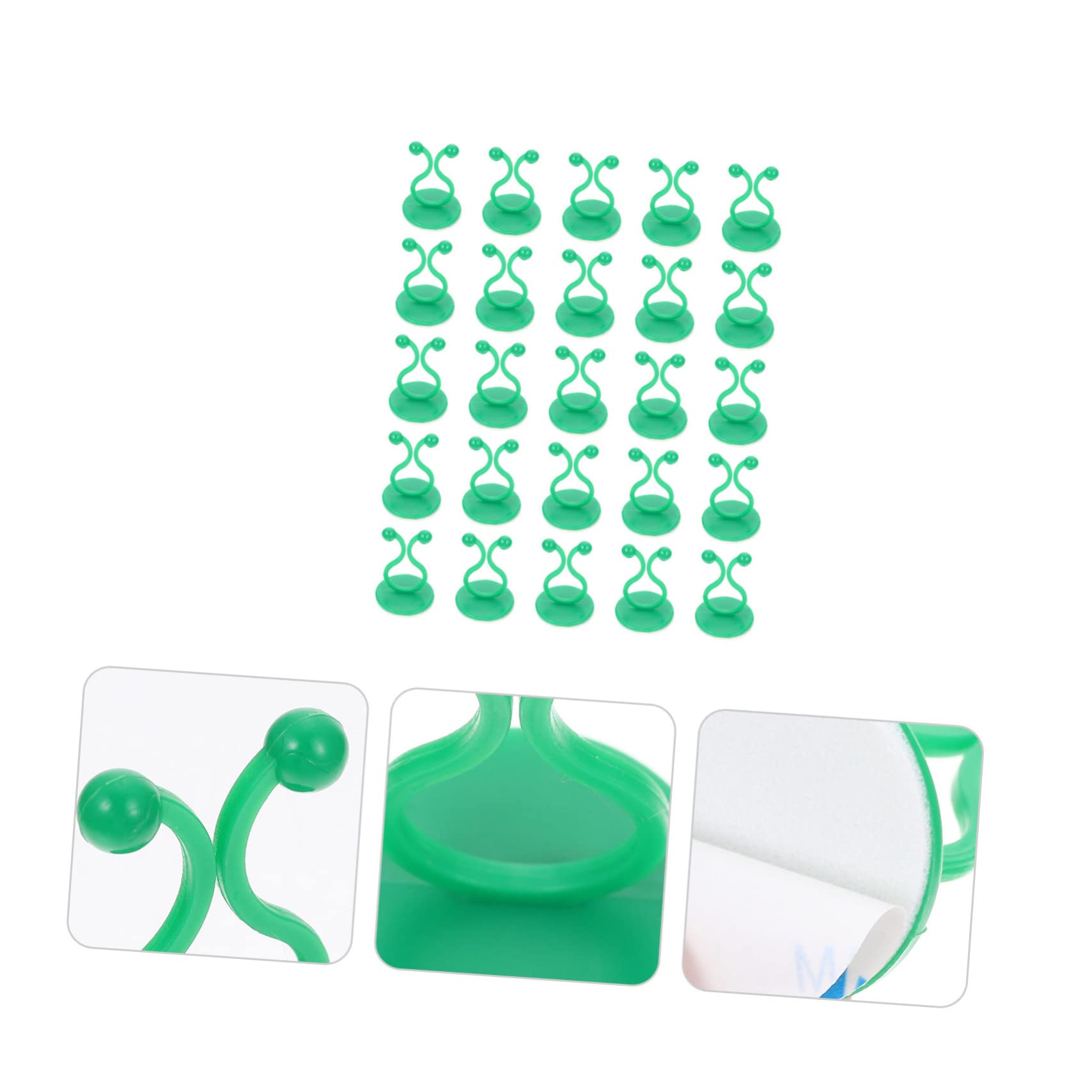 Hemobllo 4 Set Clip Fissaggio Piante Rampicanti Adesivo per Fissaggio per Piante 50 Pezzi * 4
