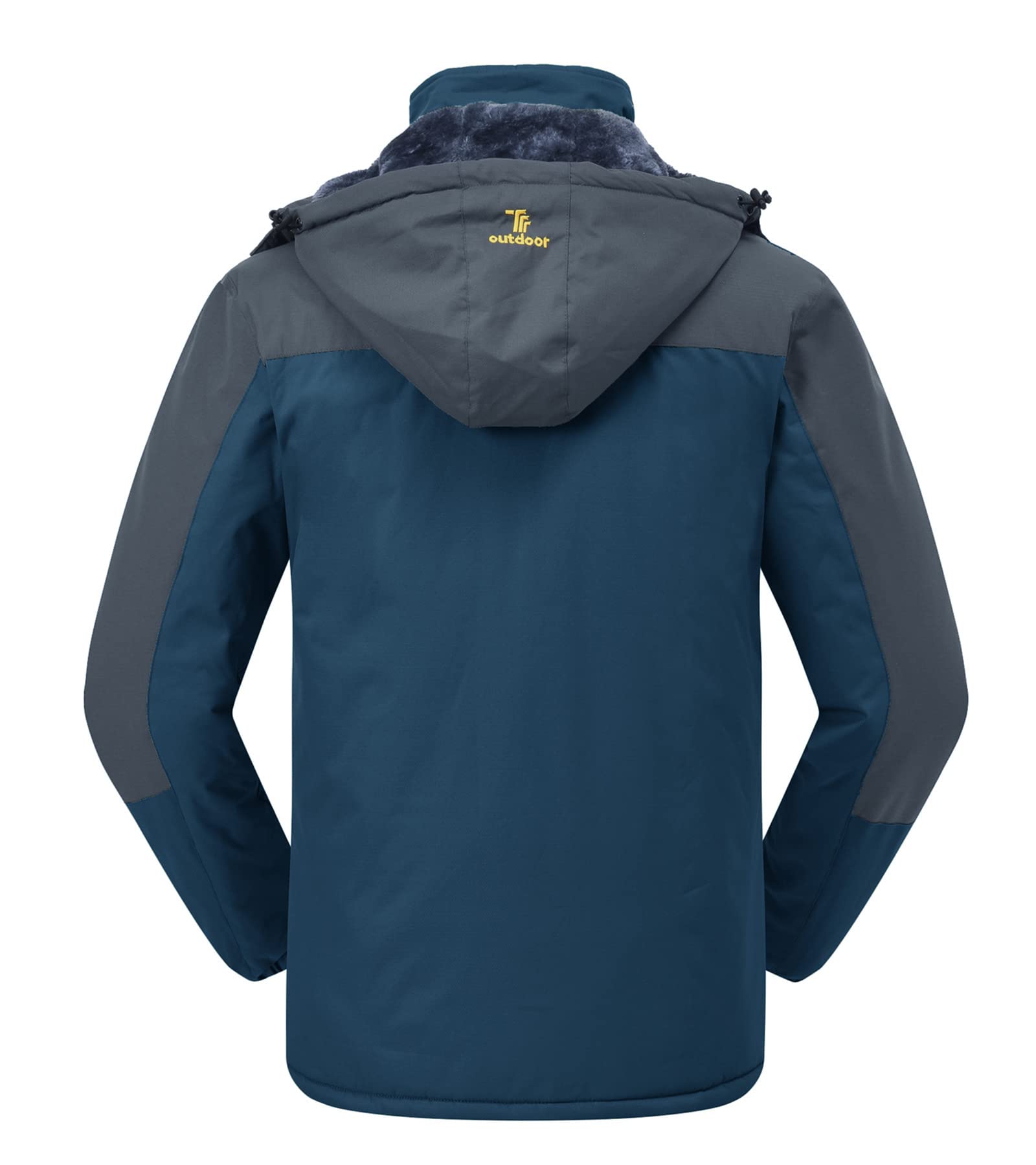 donhobo Jacken Herren Fleece-Futter Winterjacke Wasserdicht Atmungsaktiv Verdickt Warm Winddicht Softshelljacke Outdoor Funktionsjacke mit Abnehmbare Kapuzen