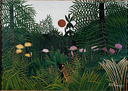 Pintura en lienzo ZHAOSHAN de Henri Rousseau, arte mural de alta calidad para dormitorio 60x90cm