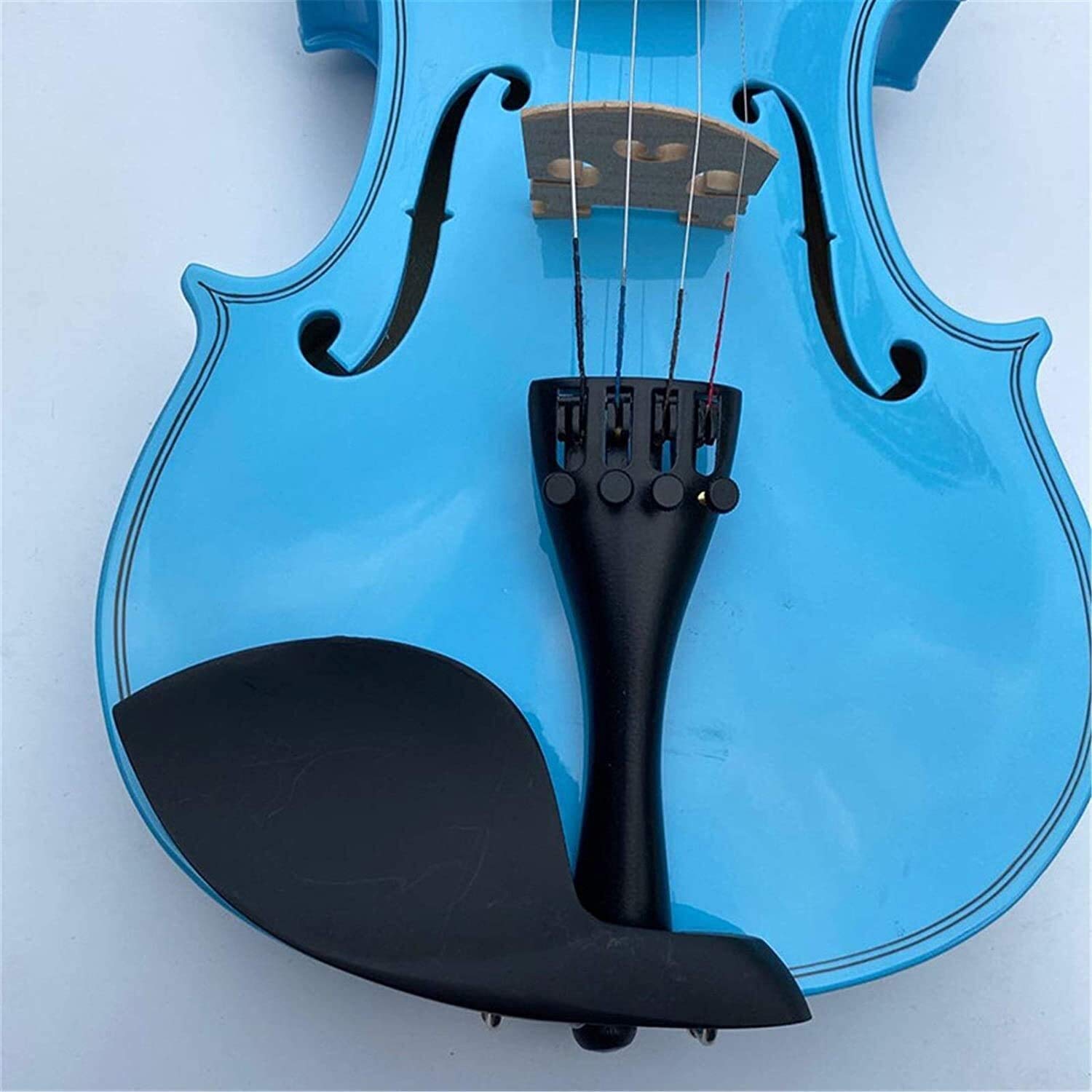 Violino Standard da Studente, per Principianti, Violino in Legno Blu Violino Fatto a Mano for Principianti Adulti Che suonano Violino Strumento Violino for Principianti
