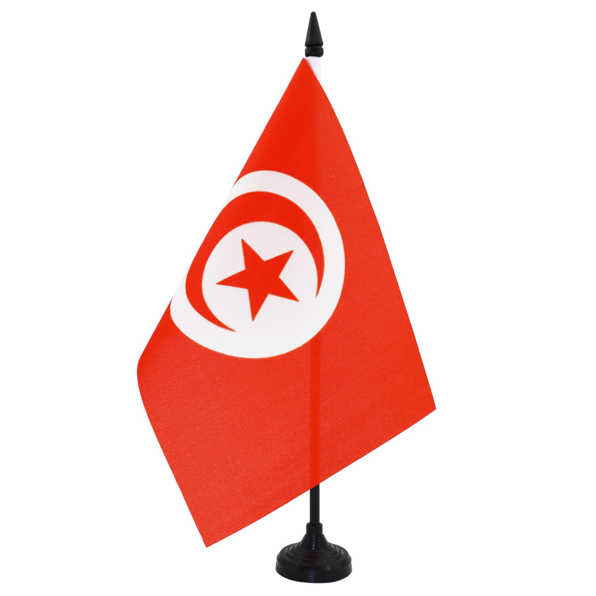 AZ FLAG Tunisia Table Flag 6x8 in 100D Polyester Plastic Base