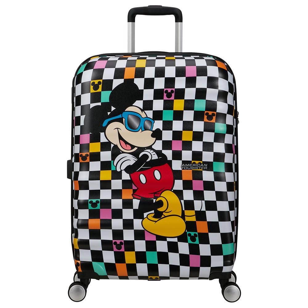 American Tourister Wavebreaker Disney FL - Spinner M, Case, 67 cm, 64 L, Multicolor (Mickey Check)