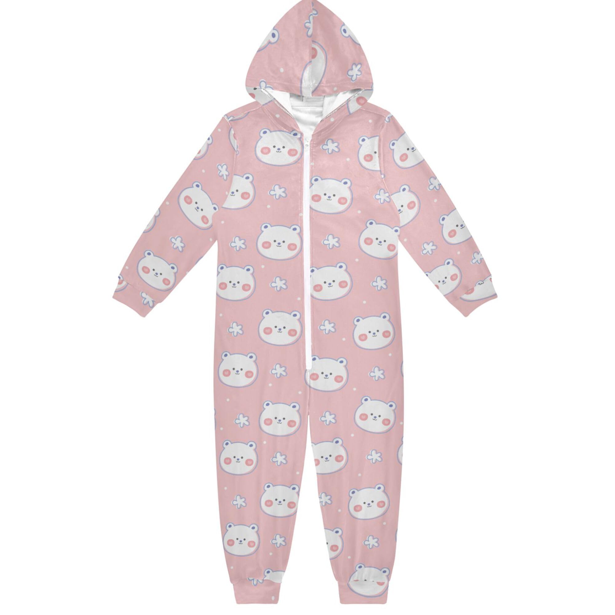 Pigiama intero in flanella con cappuccio e cerniera, tuta coordinata per bambini, simpatica birra, morbida e calda, abbigliamento sportivo per la casa, 5-6T