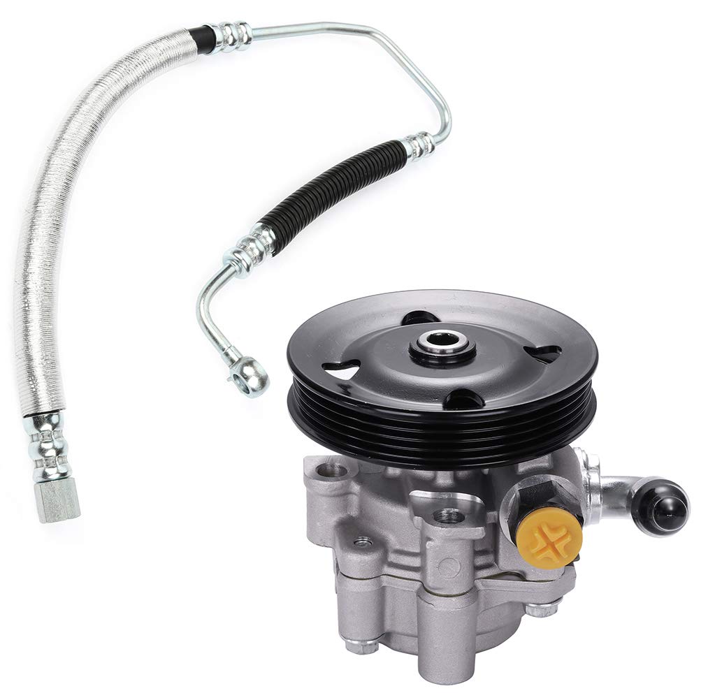 21-5287 44411-33110 Power Steering Pump with Pressure Hose Fit For 2002-2003 for LEXUS for ES300 2004-2006 for LEXUS for ES330 Set of 2