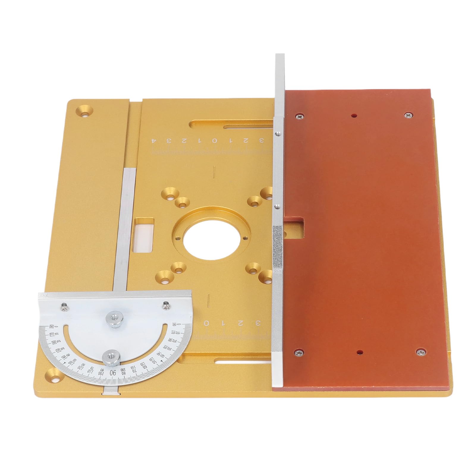Placa de elevación de enrutador profesional Aleación de aluminio Carpintería de madera Placa de chaflán con escamas grabadas para taller de garaje y proyectos de bricolaje