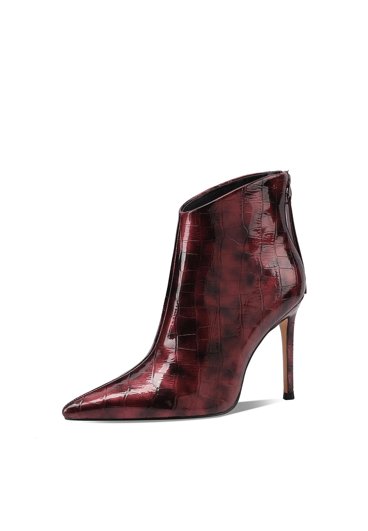 QUEEN HELENA Tronchetti con Tacco a Spillo Stivaletti con Zip Donna K4000