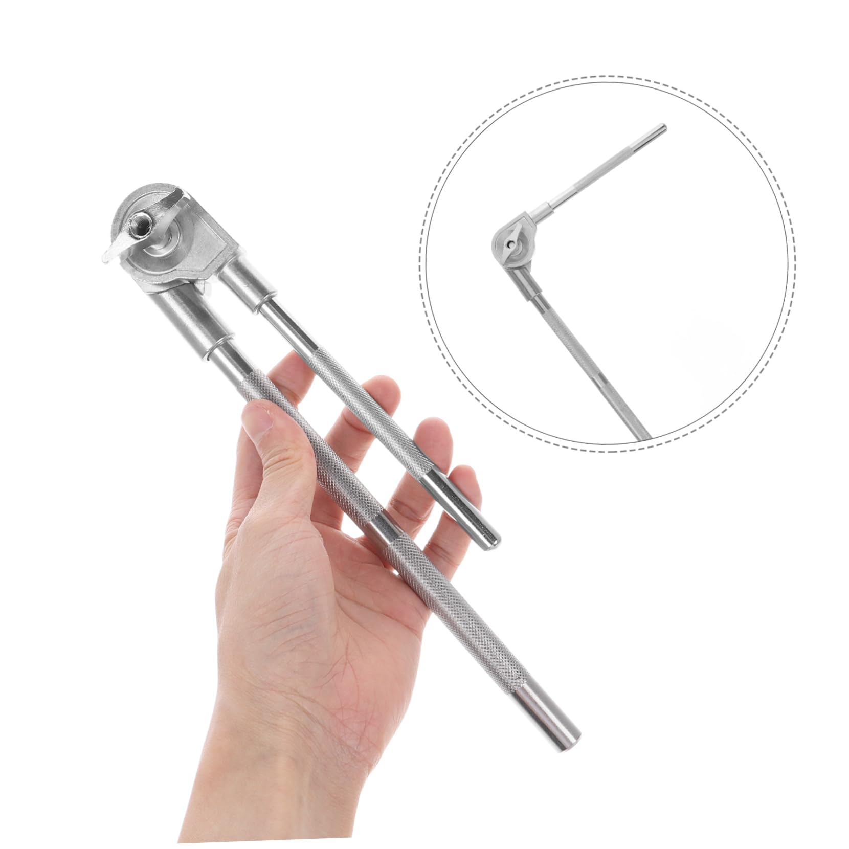 Robuste mit Zuverlässiger Halterung Kuhglockenklemme aus Metall für Schlagzeug Trommelhalterung Vielseitig Einsetzbar Silberfarbene bei Musikaufführungen