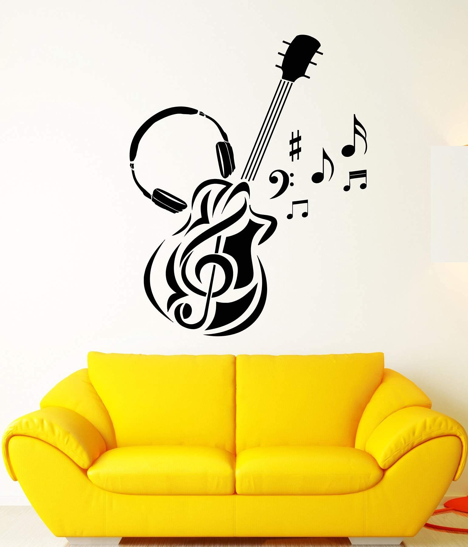 ISEE 360® Musical Guitar Wall Sticker for Living Entertainment Boys Girls Bedroom Home Decor Vinyl Decal L X H 56 x 78 Cms (B093LDN4M5) Amazon Price History, Amazon Price Tracker