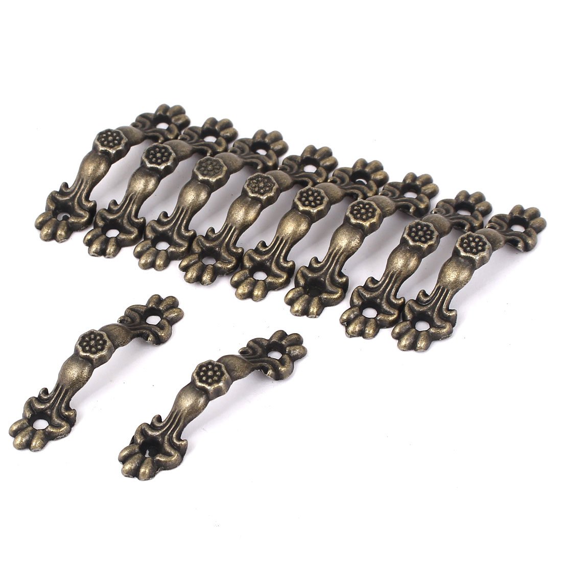 Uxcell Bronze Sourcingmap Jewelry Box Door Arch Shape Pull Handle 30Mm Hole Center Distance 10Pcs