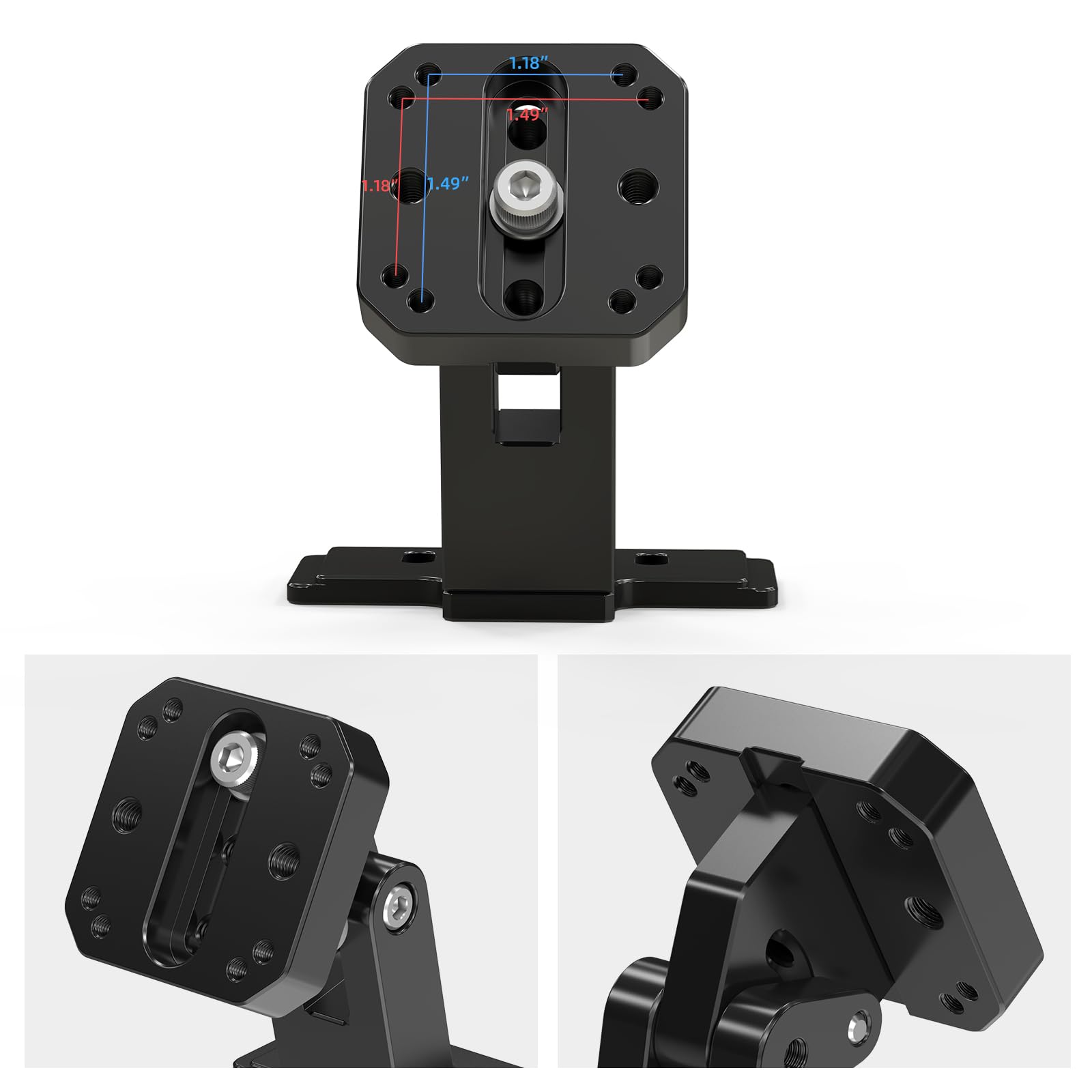 NICECNC Gerätehalterung, GPS-Handyhalterung, Navigationshalterung Compatible with 790 890 Adventure, 890 Adventure R 2023–2024, 890 Adventure R Rally 2024, Aluminium, CNC, eloxiert, schwarz
