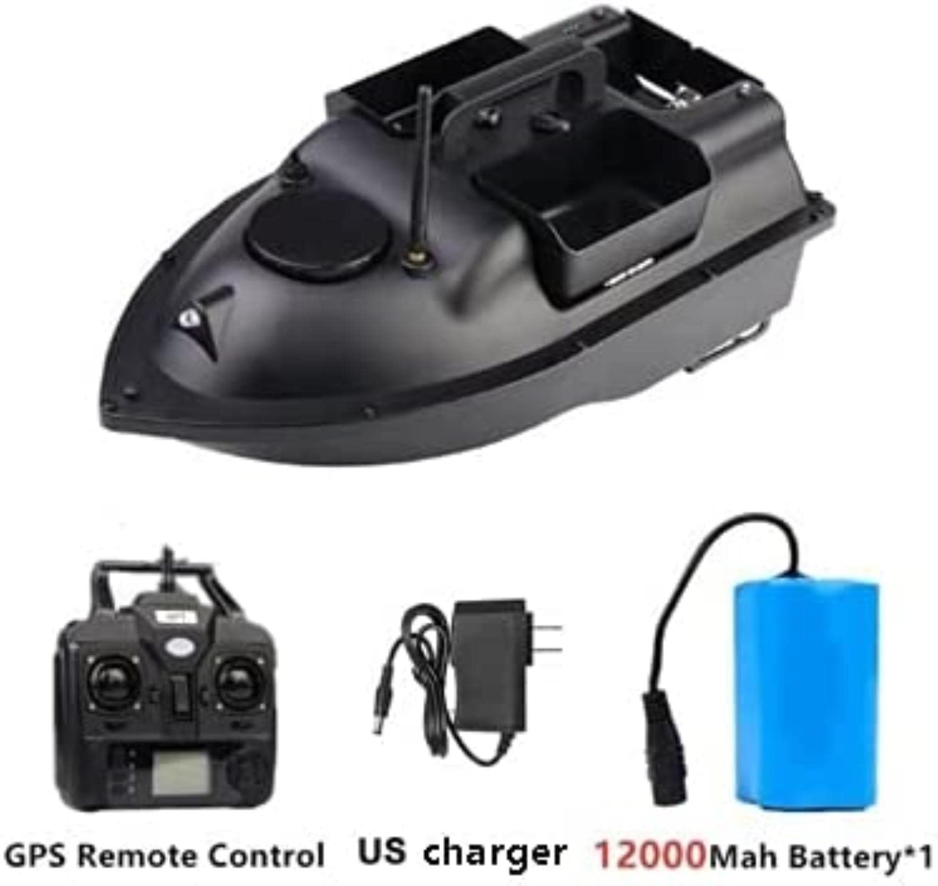 GPS 500m Intelligente RC Pesca Bait Boat Telecomando Barca Auto Cruise Una Chiave Ritorno Tre Imbuto 2kg Carico 12000mAh