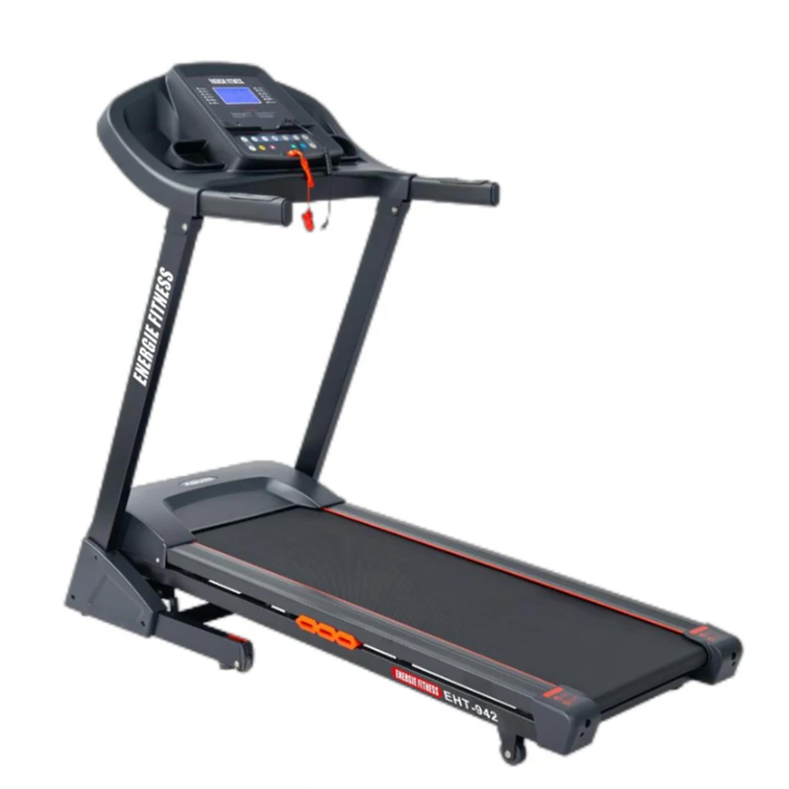 ENERGIE FITNESS Treadmill for Home Use, Foldable Running Treadmill EHT-942 with 1.5HP/3HP Peak AC Motor, Speed 0.8–15 KM/H, 12 Workout Programs, MP3 Speaker, Dual Folding, Max User 130Kg Black-image-20