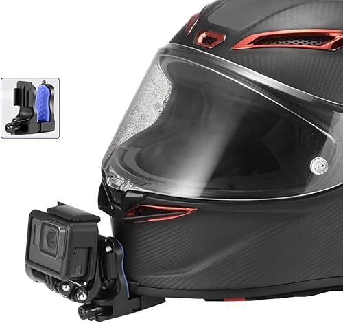 Soporte de clip para casco de motocicleta compatible con GoPro Hero 12,11, 10, 9, 8, 7, (2018), 6 5 4, Hero Black, Session, Insta360, Xiaomi Yi, disponible en Yaxa Mexico