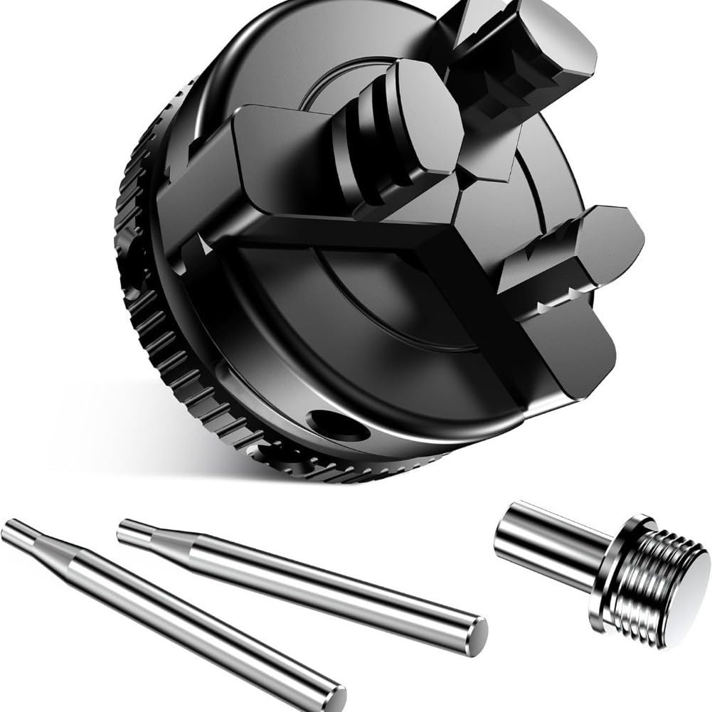 SPORTARC Mini mandrin de tour de 5,1 cm, mandrin à 3 mâchoires auto-centrant, filetage M18 x 1,5 pour ArtyMaster WM101, alliage d'acier