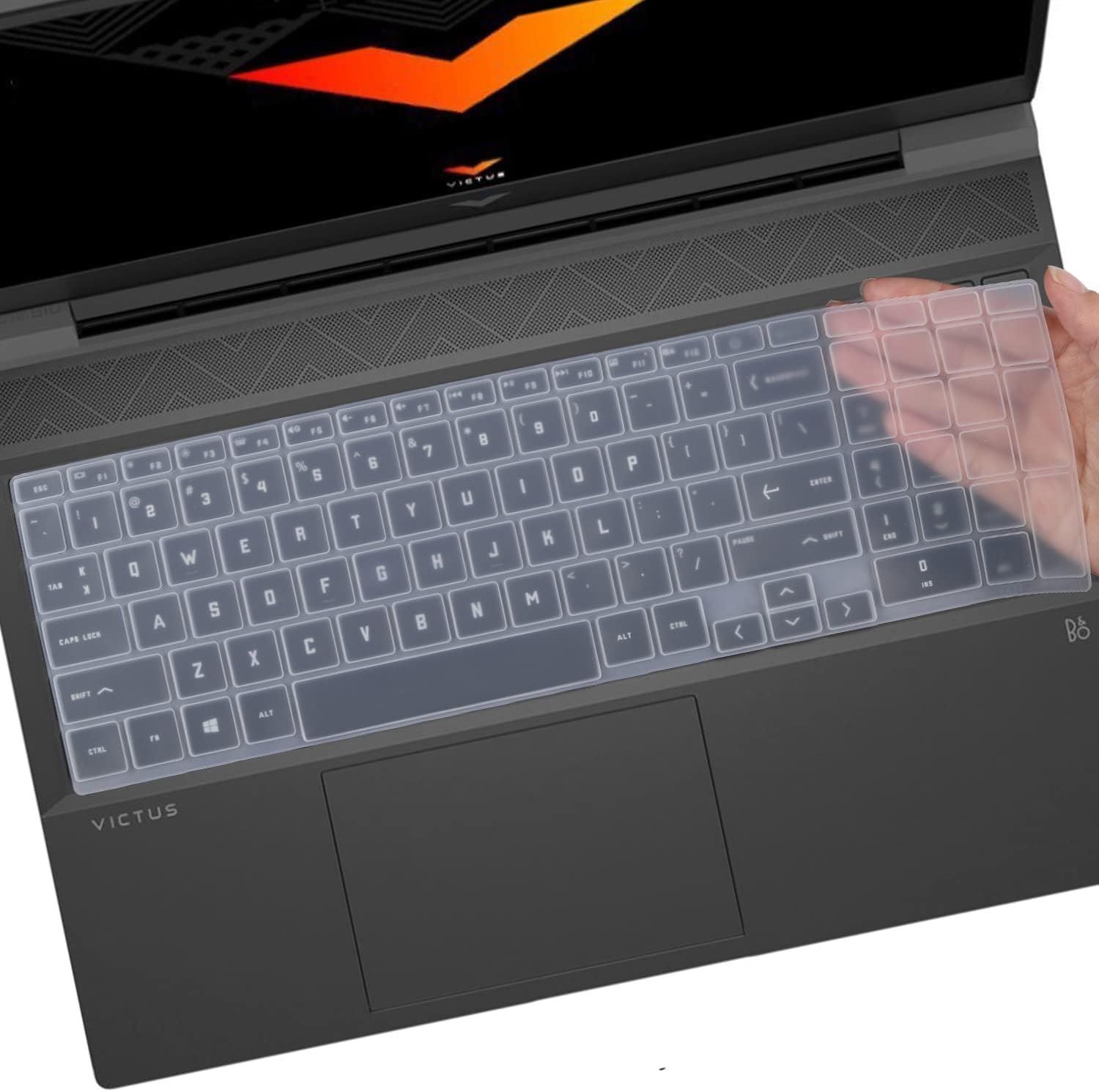 RAYA Silicone Keyboard Cover Protector for HP Victus 15 [ 15-FA 15-FB Series ] (15.6 inch) & HP Victus 16 (16.1 inch) Gaming Laptops (Silicone Clear)-picture-11