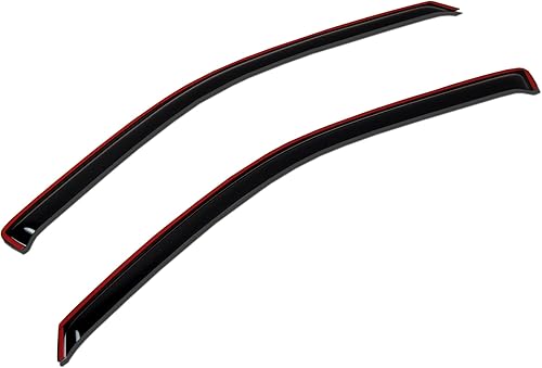 Miniatura 1 de TuningPros WV-189i-2P-2 - Deflector de visera de ventana en canal, protector de lluvia, color humo oscuro, juego de 2 piezas