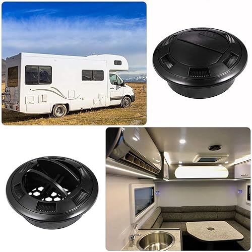 Miniatura 5 de Salida redonda de aire acondicionado con rejilla deflector de ventilación universal para RV, autobús, coche de pasajeros, autobús con ventilación de