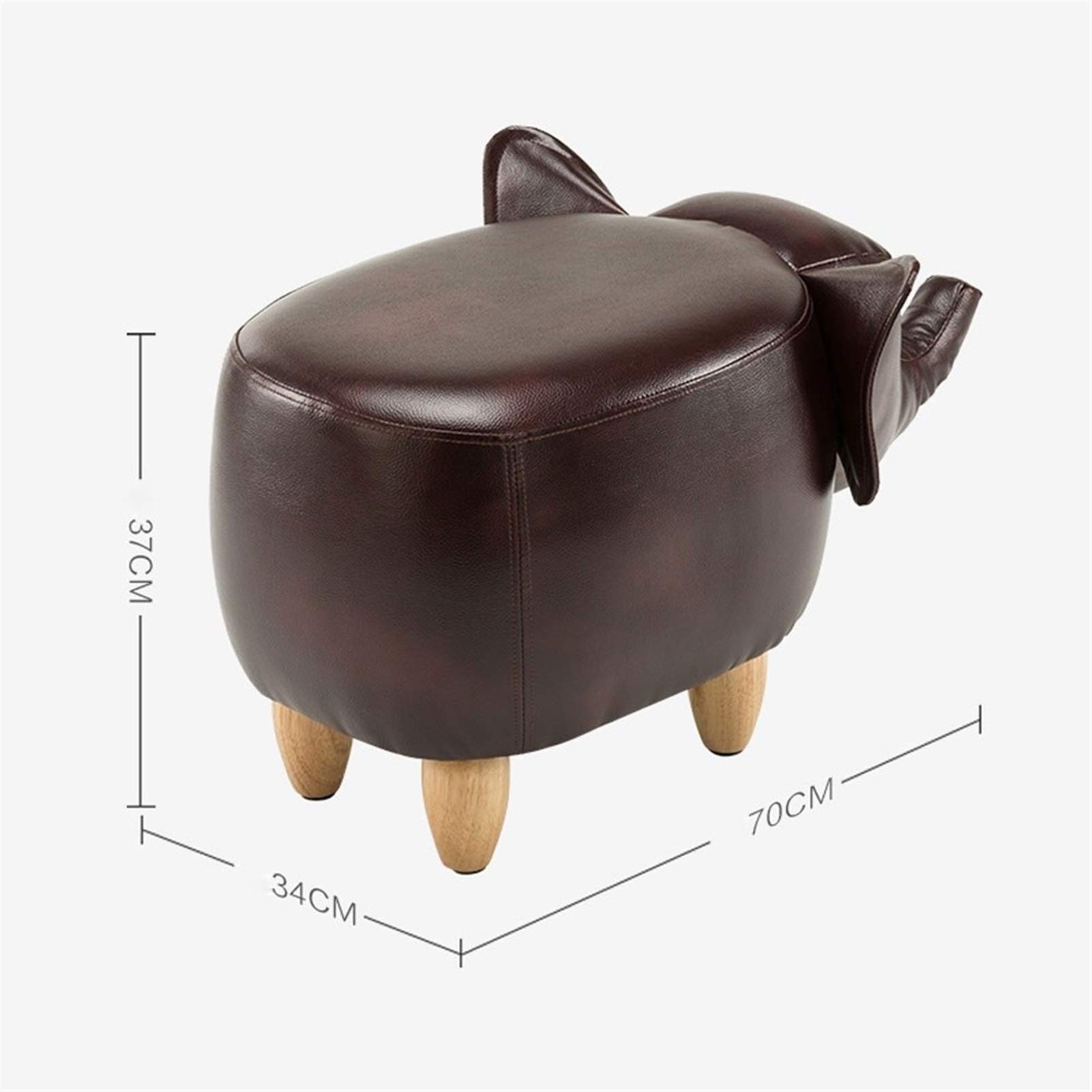 Sgabello Poggiapiedi Tartaruga Animale, Poggiapiedi Imbottito Piccolo Ottomano con Gambe in Legno Sgabello Cambio Scarpe Decorazione Domestica-c S (C Large