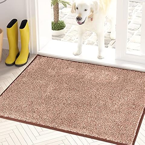 PURRUGS Indoor Doormat 50 x 80 cm, Non-slip, Machine Washable Entrance Door Mat, Dirt Trapper Mat, Super Absorbent Dirt Trapper Floor Mat for Dog, Entrance, Front Door and Hallway Cover