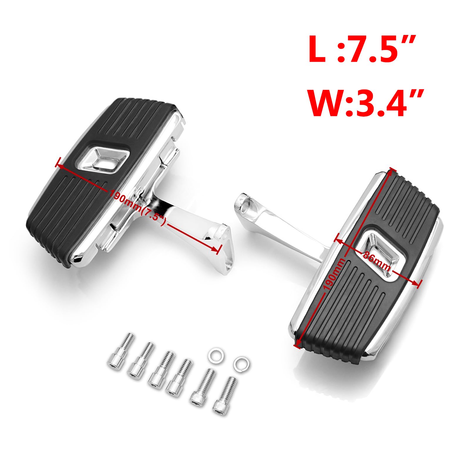 Amazon | Kahuna 後部座席用フットボード ハーレーツーリングラバー