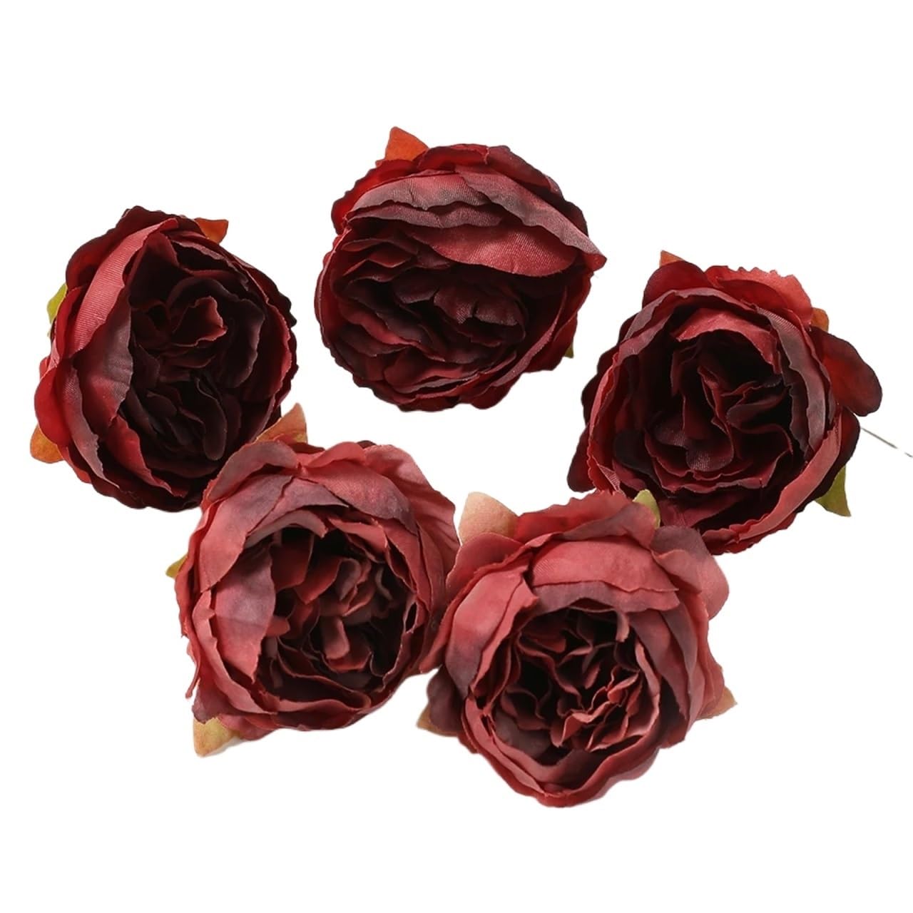 20 stücke Seide Pfingstrose Künstliche Blumen Gefälschte Blume for Home Zimmer Dekor Hochzeit Dekoration Schlafzimmer DIY Braut Kranz Zubehör Für DIY(Red)