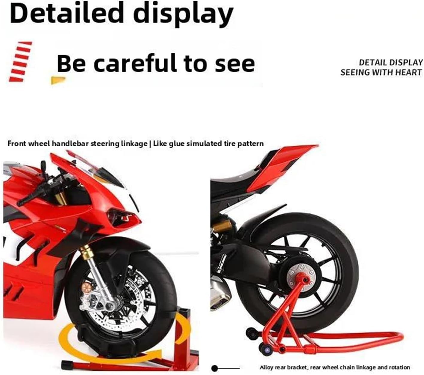 Collection 1/6 Motorcycle Model Diecasts Portable Racing Finger Motobike Simulation Collection Toys for Ducati V4R