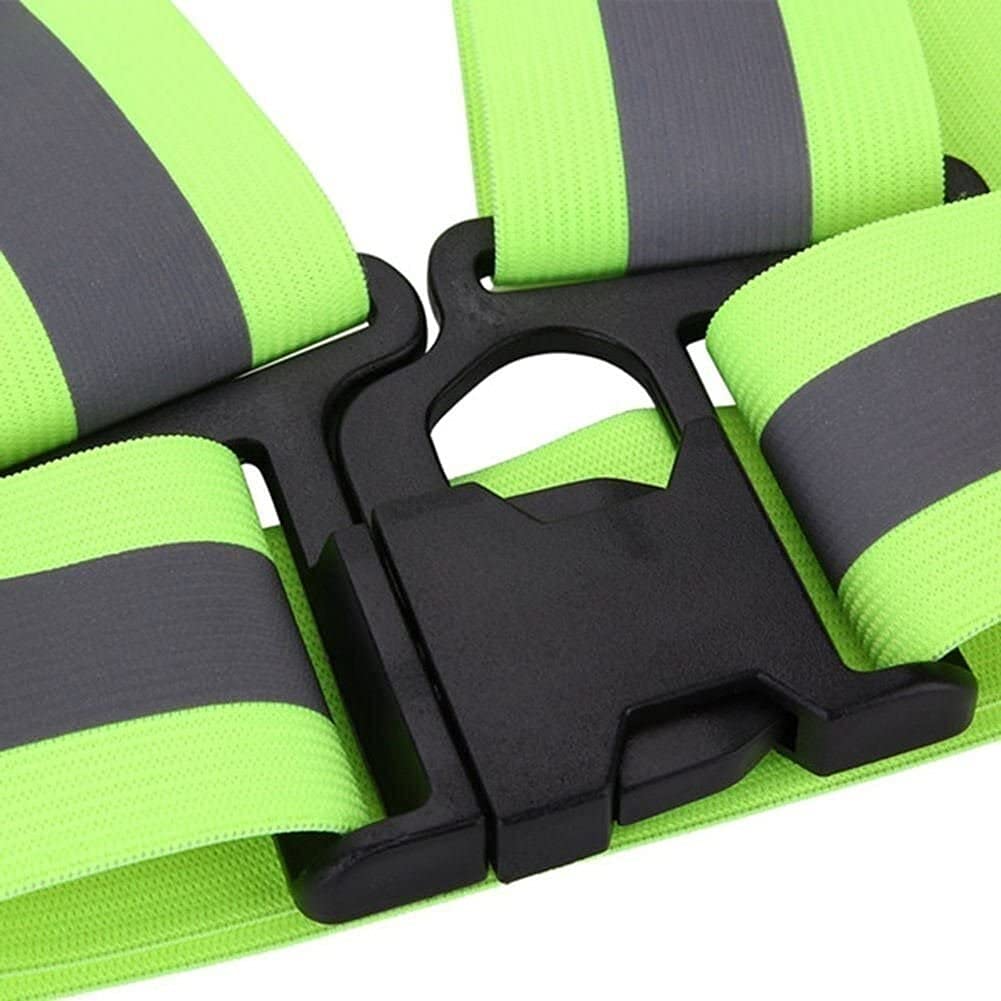 JJJ Gear Reflective Gear High Visitibility Reflective Gilet Riflettore di Sicurezza for Uomo e Donna for la Notte in Esecuzione, in Bicicletta, a Piedi, in Bicicletta con Regali (Color : A)