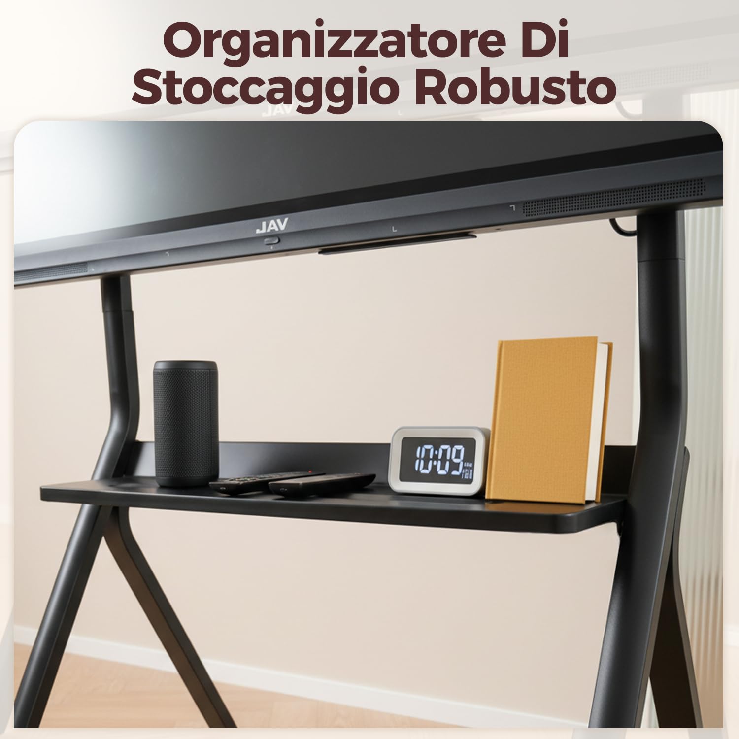 JAV Smart Board Stand con Ruote per Lavagna Interattiva 47-65 Pollici Supporto Mobile, Ideale per Uffici e Aule Moderni