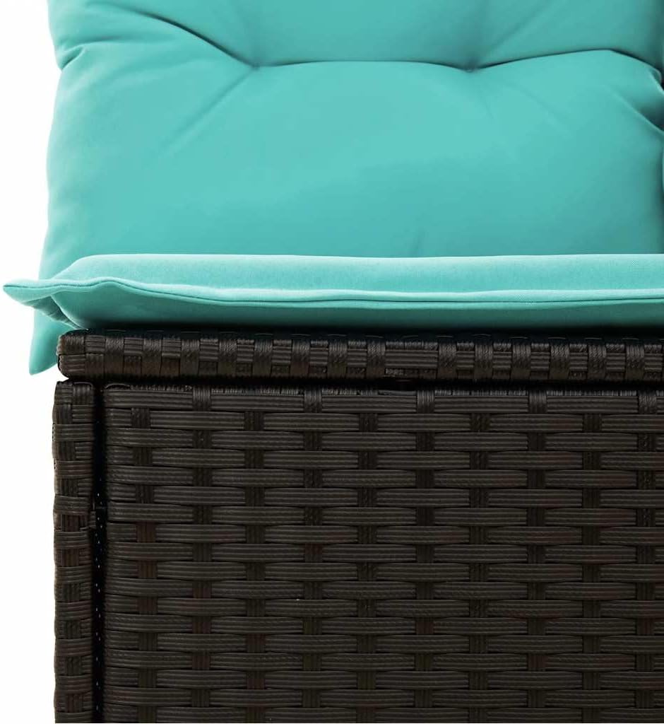 vidaXL Patio Sofa Set with Cushions 5 Piece Black Poly Rattan for Garden/Patio/Outdoor Furniture