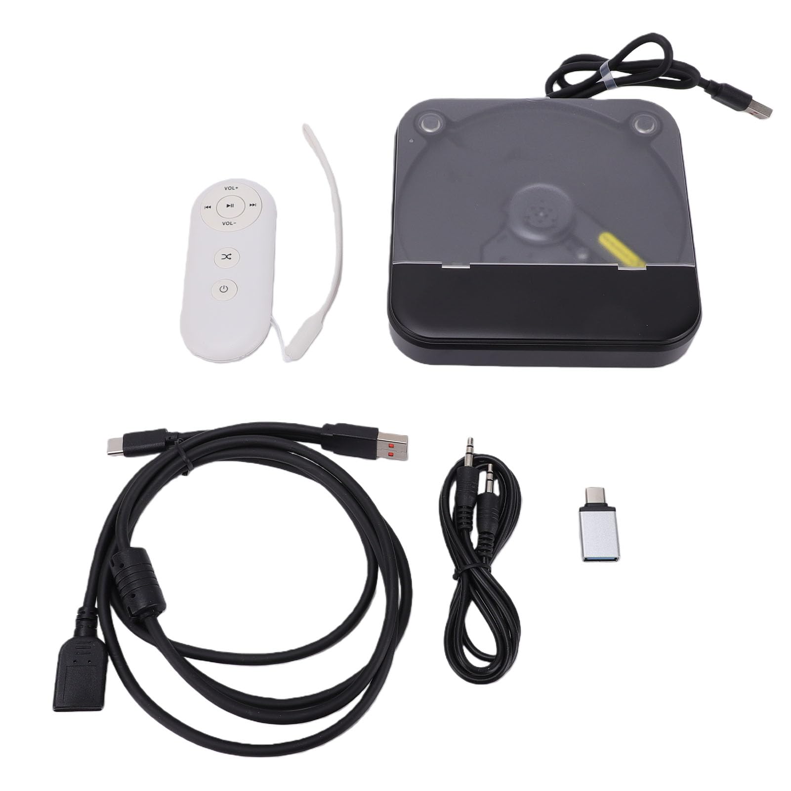 GOWENIC Reproductor de CD para Automóvil con Antisalto |Reproductor de Disco Externo Auxiliar USB Portátil para el Hogar del Ordenador Portátil del Vehículo, Diseño con Ranura