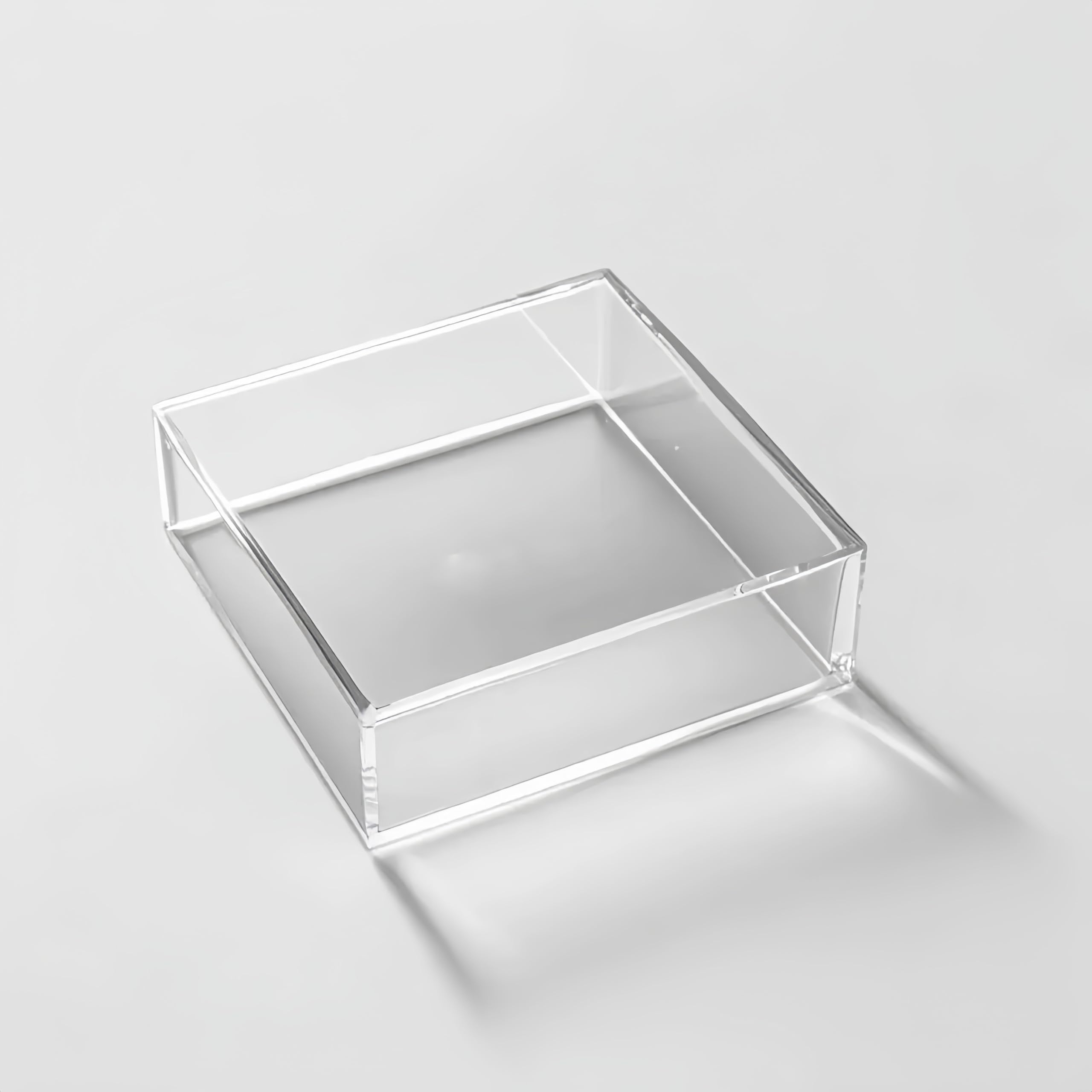 Hochtemperaturbeständiges Quarzglas-Reaktionsgefäß mit Deckel – quadratischer Tiegel for den Laborgebrauch(50mmx50mmx100mm)