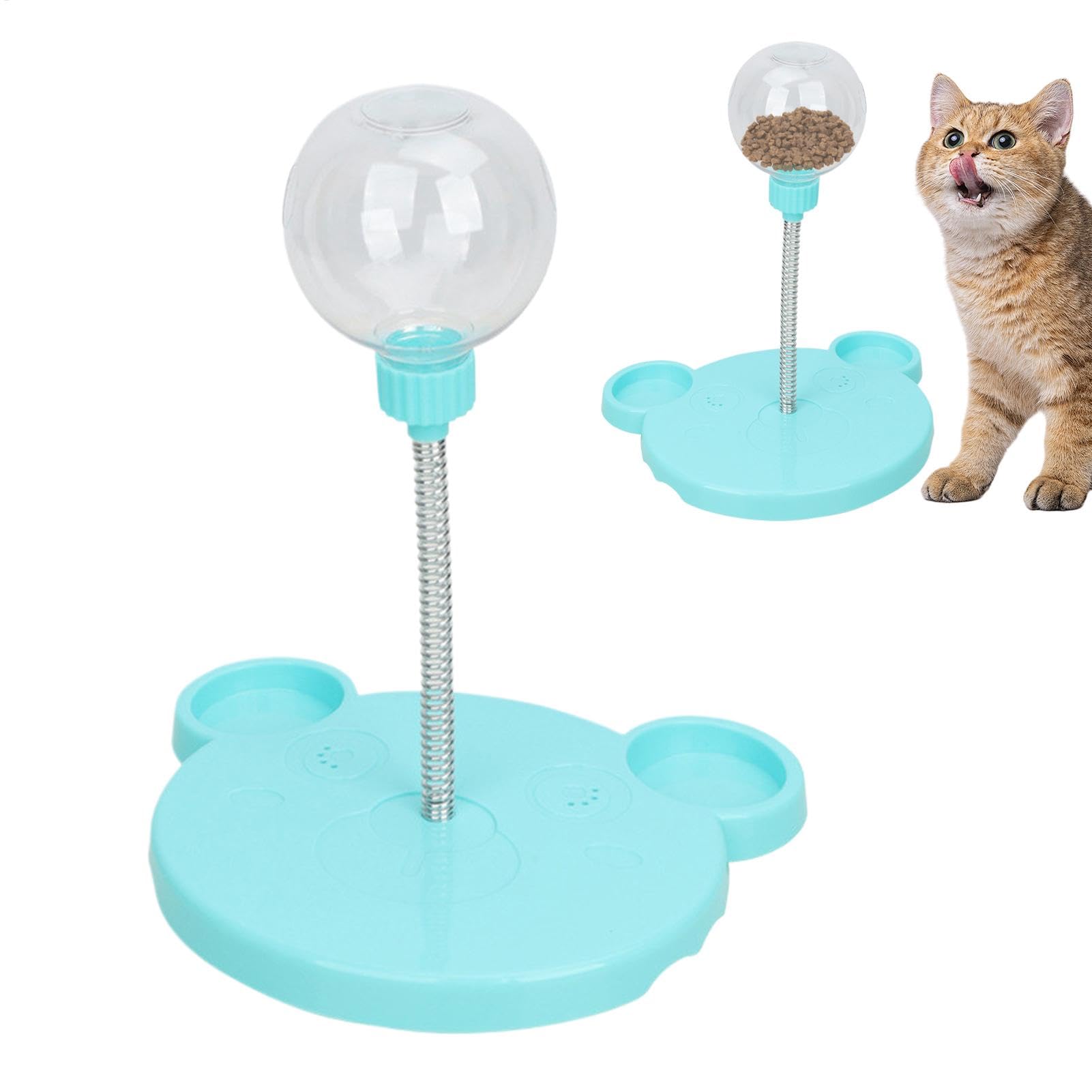 Ylnailky Wobbly Dog Treat Toy, Leaking Treats Ball Pet Feeder Toy, Interactive Snack Ball, Kitten Pet Puzzle Feeder, Wobbly Dispenser Gadget With Spring For Cat