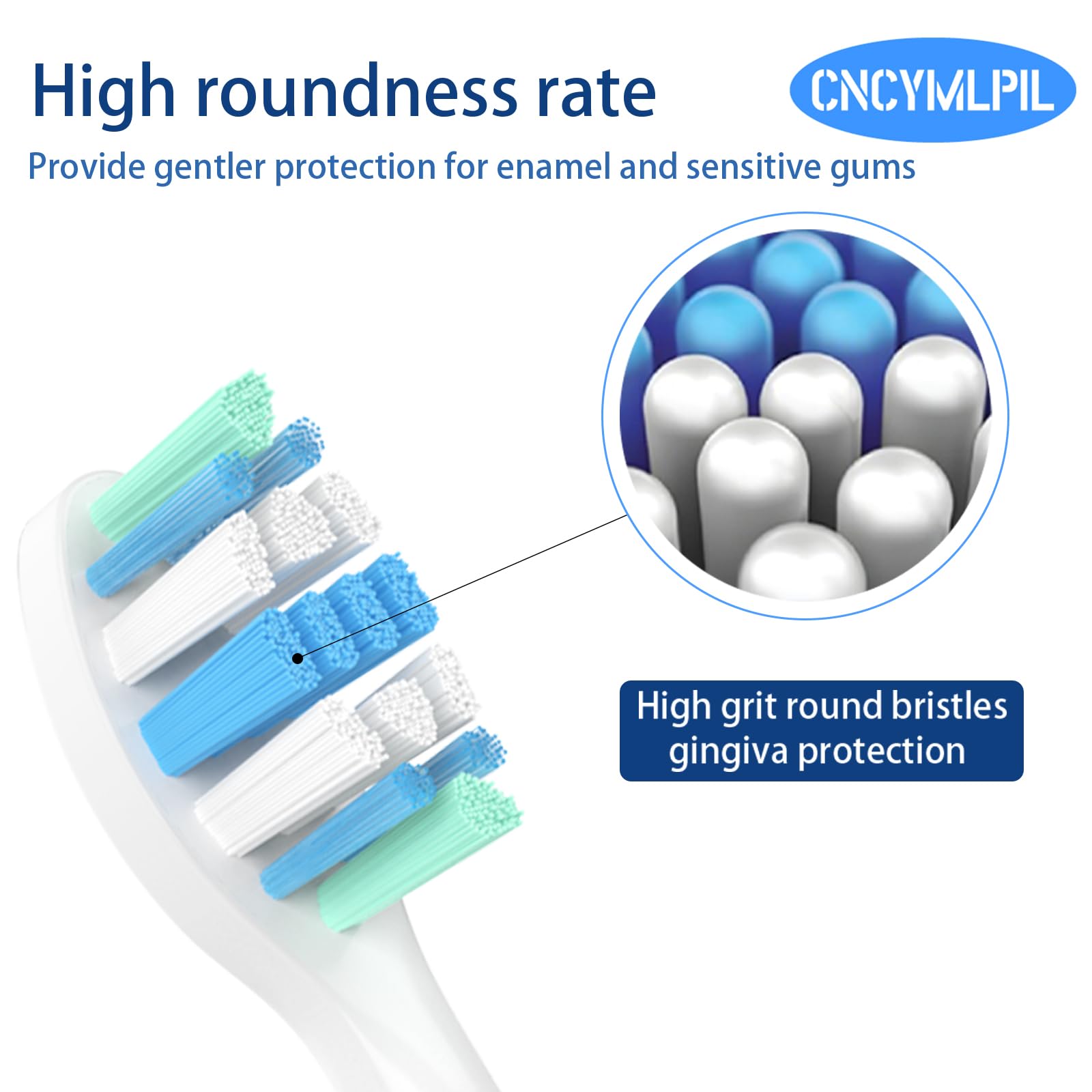 Ersatz-Zahnbürstenköpfe für Philips Sonicare Ersatzköpfe, elektrischer Ersatzbürstenkopf kompatibel mit Phillips Sonicare Elektrische Zahnbürste, 8 Stück