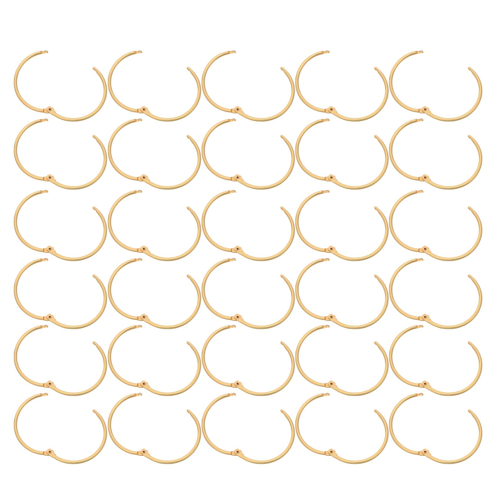Anneaux métalliques pour classeur dorés 50 mm de qualité supérieure, 48 pièces
