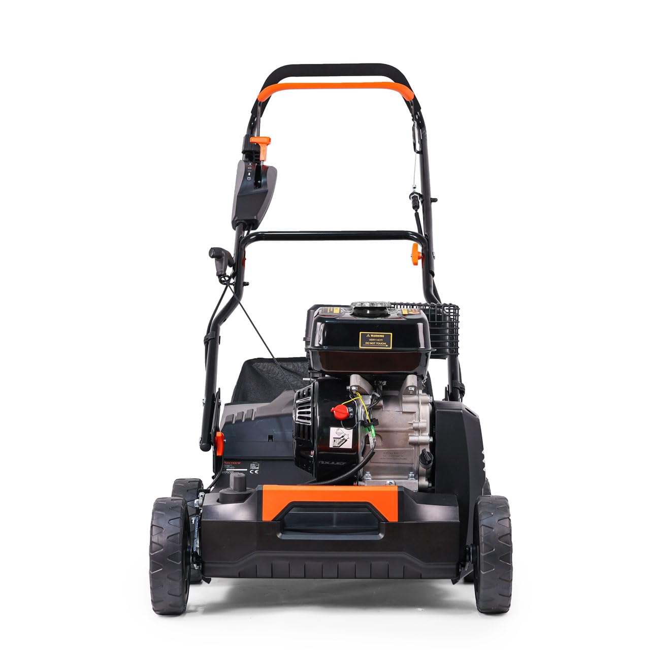 FUXTEC Escarificador Aireador de Gasolina 3 en 1 FX-BV240 Motor 4 tiempos 4,1 kW, rodillo con 18 cuchillas y 24 púas de resorte, asa de transporte y recolector de 45 L