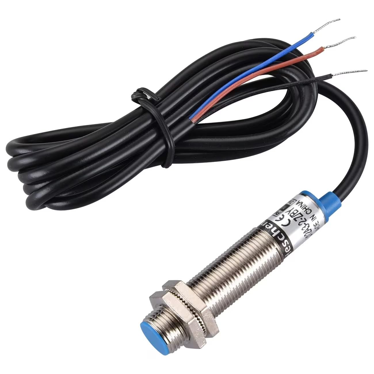 Heschen M12 Détecteur de proximité inductif, Type blindé, LJ12A3-2-Z/BY, Détecteur 2mm, 10-30VDC 200mA, PNP normalement ouvert (NO), 3 fils (10)