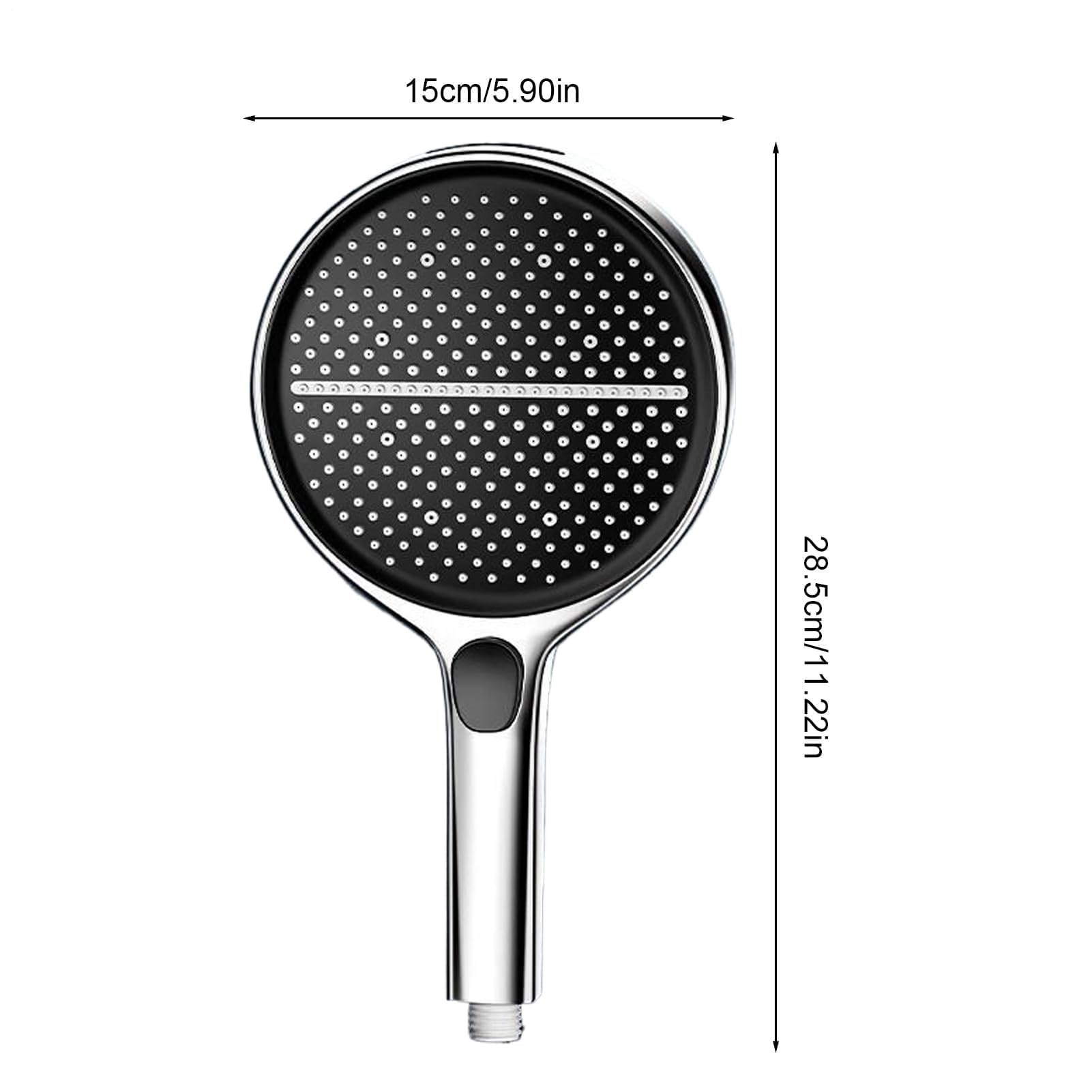 Cabezal de Ducha Manual con Manguera Flexible, Cabezal de Ducha de Lluvia Ajustable, Accesorios de baño Combinados para el hogar y la bañera, Juego Doccetta