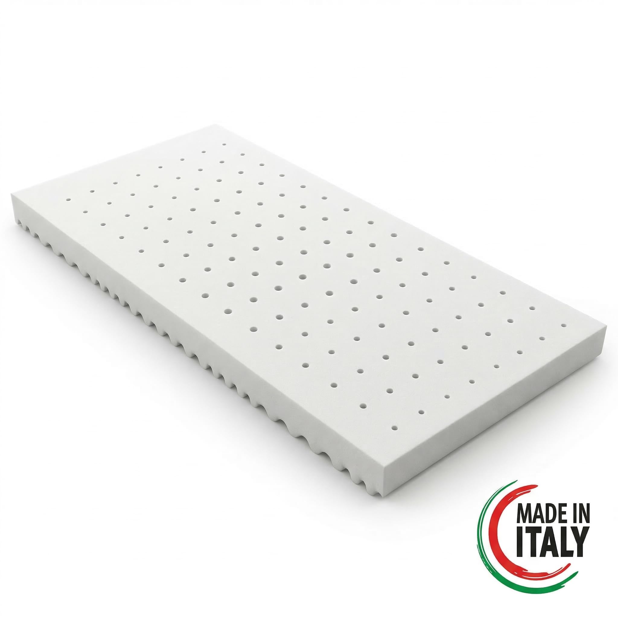 Materassimemory.eu Materasso per culla lettino BIMBO PLUS antisoffoco misura 60x120 cm alto 11 cm con rivestimento sfoderabile e lavabile in lavatrice con guanciale antisoffoco in omaggio.