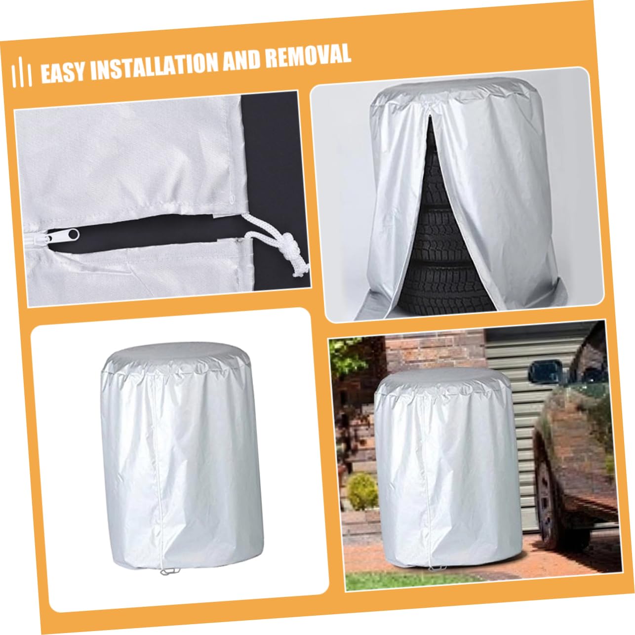ULTECHNOVO 2piezas Fundas Impermeables para Rueda De Repuesto para Caravana o Remolque Protección UV Compatible SUV y Camiones