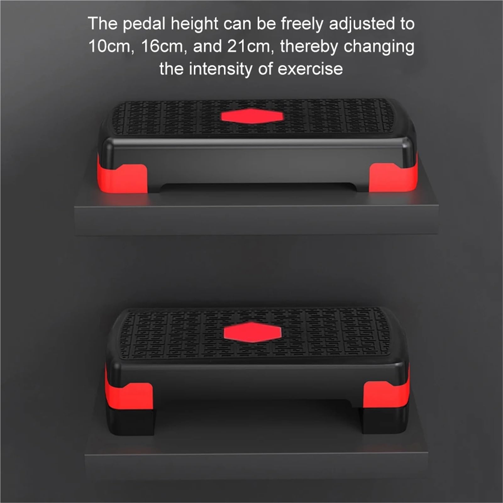 Plataforma Step Regulable Pedal de ejercicio for gimnasio, Mini ejercitador, ajustable, antideslizante, estable, 200KG, equipo entrenamiento for el hogar con soporte carga Step AeróBico Ajustable