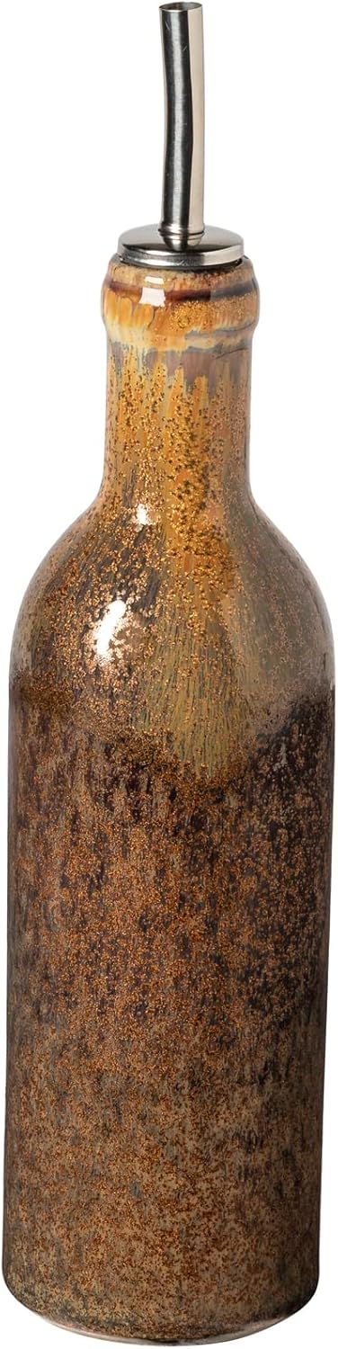 Casafina Ceramic Stoneware 12 oz Cruet - Poterie Collection, Mocha-Latte | Microwave & Dishwasher Safe Dinnerware | Food Safe Glazing | Restaurant Quality Serveware