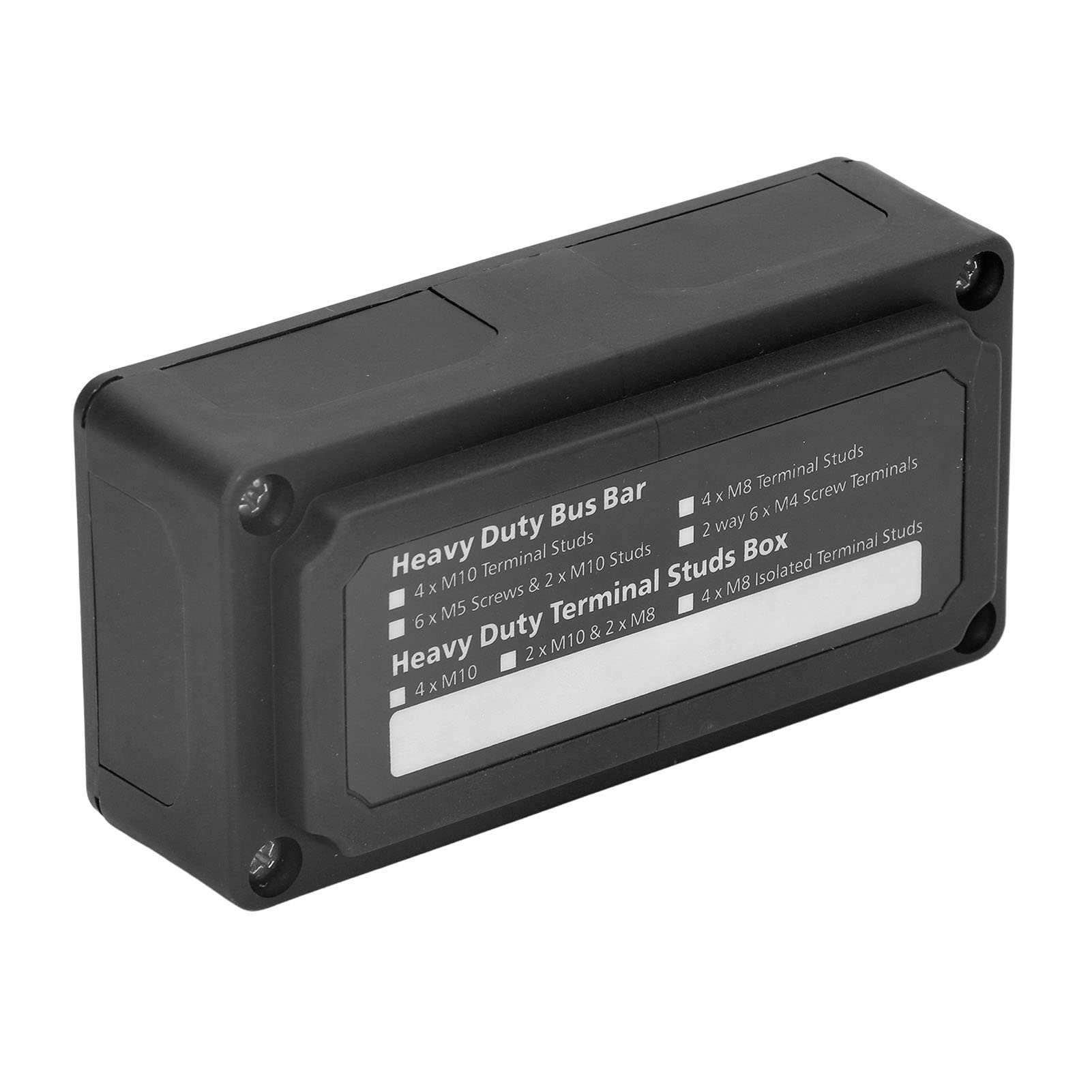 Blok Zacisków Szynowych 48 V 300 A DC, Skrzynka Szyn Zbiorczych, Blok Dystrybucji Zasilania, Szyna z Zaciskami śrubowymi M8, 6 Sztuk Odłączanego Typu Okna, do łodzi Samochodowych (Czarny)