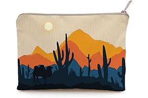 Gorgeous Cactus Toiletry Bag Adorned with Vibrant Desert Hues